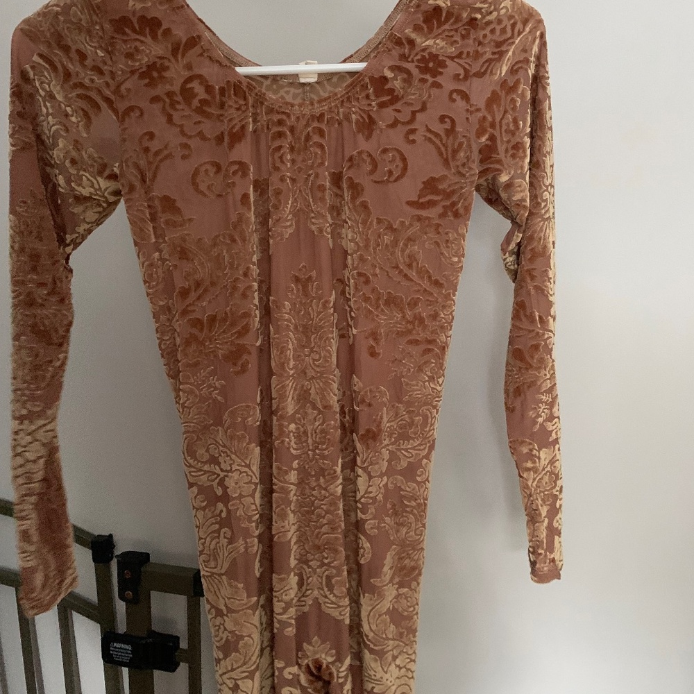 Velvet mesh unitard bodysuit